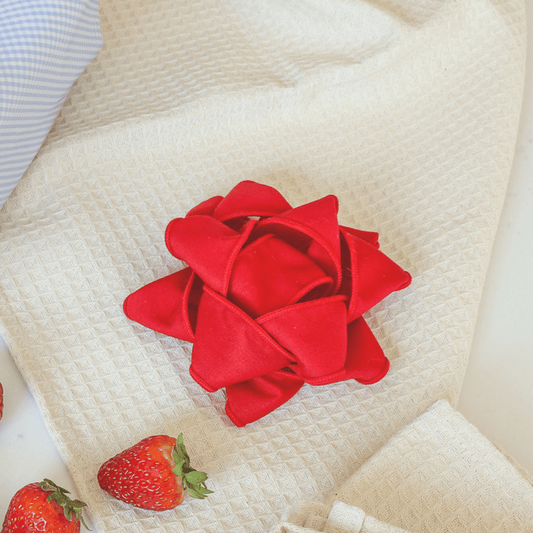 IMPERFECT - Fabric Gift Bow - Red