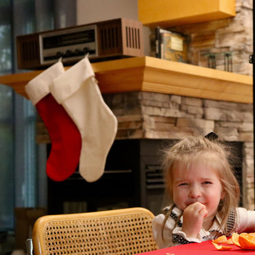 Christmas Stocking With a Bow - White Velvet