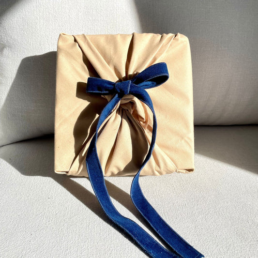 Long Velvet Bow - Ribbed Royal Blue