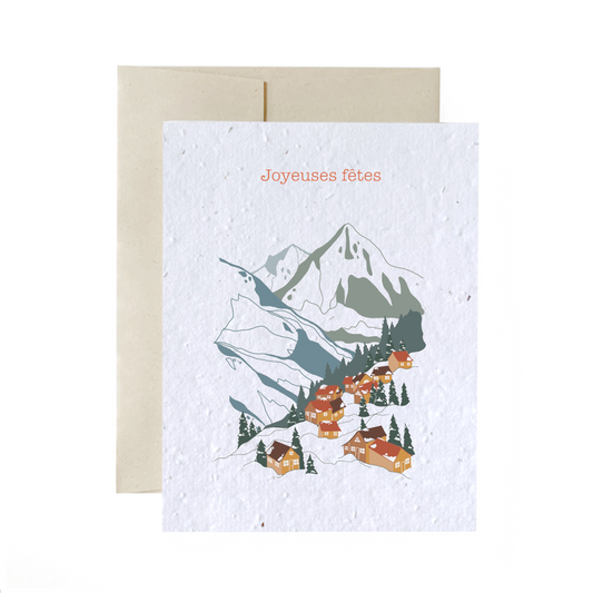 Seeded Greeting Card - Winter Village