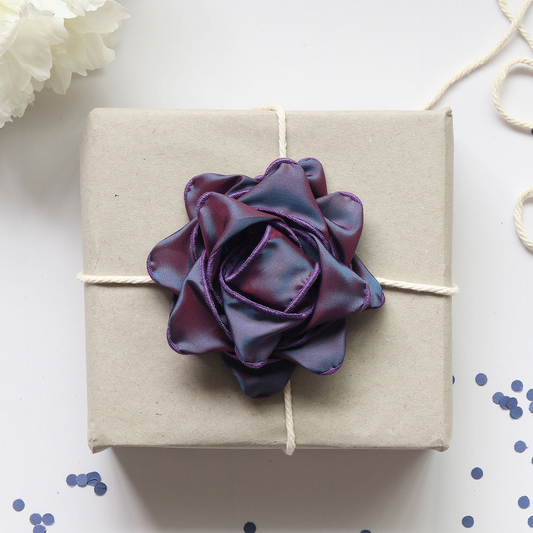 IMPERFECT - Fabric Gift Bow - Purple