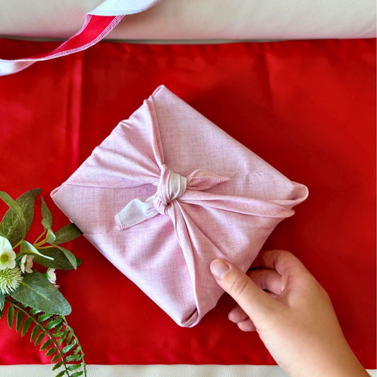 Furoshiki Reusable Gift Wrap - Pale Pink