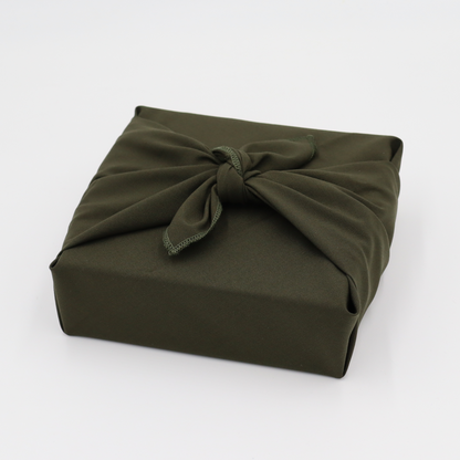 Furoshiki -Kaki - Reusable gift wrap made of salvaged fabric