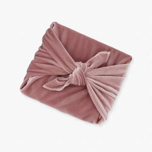 Furoshiki Reusable Gift Wrap - Pink Velvet